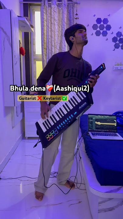 Sirf ek chance mila aur hogaya!😭Bhula dena l Guitar solo #keytar #bhuladena #aashiqui2 #guitarsolo