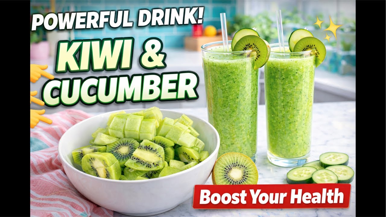 1 Glass of Kiwi & Cucumber Juice a Day!