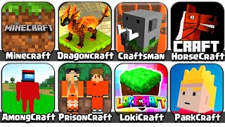 Сборка игр Minecraft: Amoung Craft Us, LokiCraft, Craftsman, Prision Craft, Dragoncraft, Horse Craft