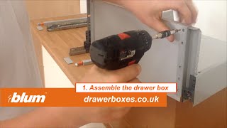 Blum INTERNAL Tandembox Antaro - deep kitchen drawer box - 1 of 2 Assemble the drawer box by drawerboxes.co.uk 19,698 views 9 years ago 2 minutes, 57 seconds