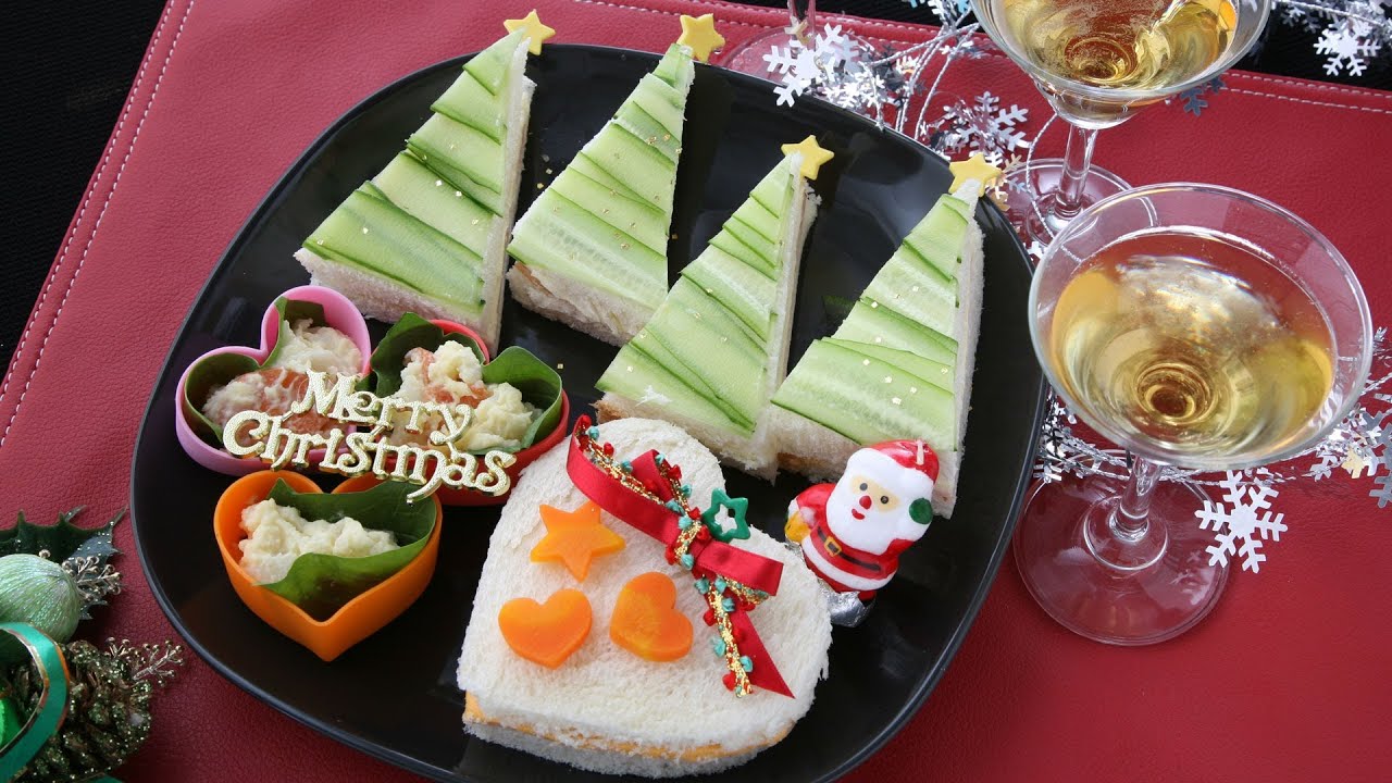 クリスマスのオードブルサンドイッチ Christmas Sandwich 簡単かわいいキャラ弁レシピ Youtube