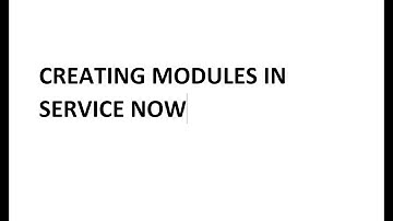 Create a Module under Needit Application - ServiceNow