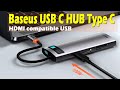 Baseus USB C HUB Type C to HDMI compatible USB 8 Ports!