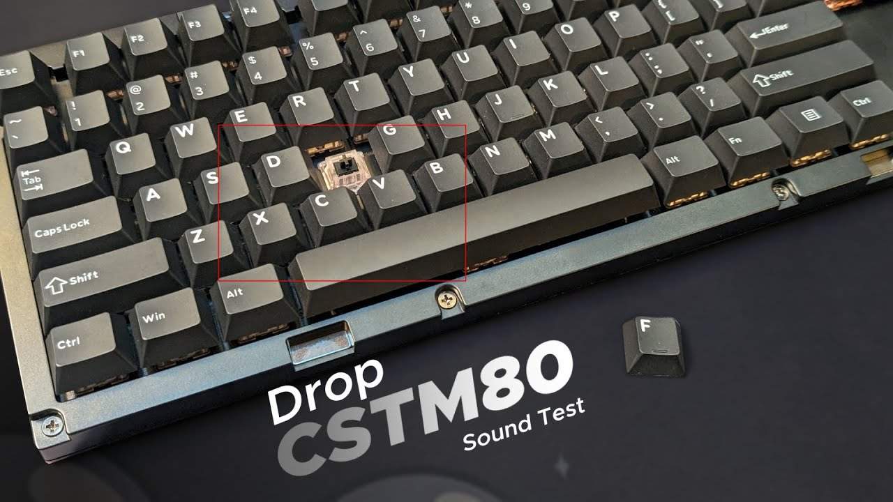 Drop CSTM80 with Rose Glacier Switches + WoB DS PBT Sound Test