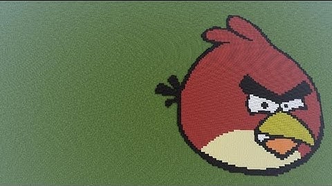 Minecraft - Angry Birds - Red Bird (Pixel Art) (Build)