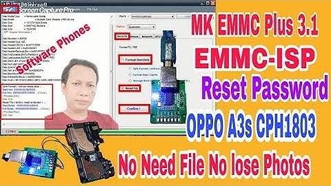 OPPO A3s CPH1803  Reset Password by MK EMMC Plus 3.1 With EMMC-ISP No Lose photos 100%