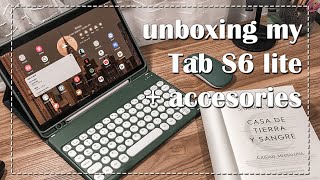 [Eng/Esp] unboxing my new Samsung Tab S6 lite + accessories | med student screenshot 2