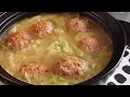 Super Easy Chinese Meatballs w/ Cabbage Soup Recipe 白菜狮子头汤