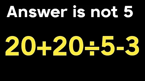 20 + 20 ÷ 5 - 3 = ❓ / PEMDAS rules maths question / Simplify algebraic expression