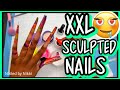 EXTENDO ACRYLIC NAILS 😜| XXL ACRYLIC NAILS ON NAIL FORMS 🤩| Notpolish &amp; Young Nails Acrylic