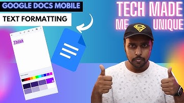 Google docs mobile text formatting | google docs for beginners