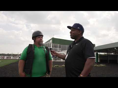 Jessie Baker works on the gate crew at Tampa Bay Downs,  He’s been a horseman his whole life