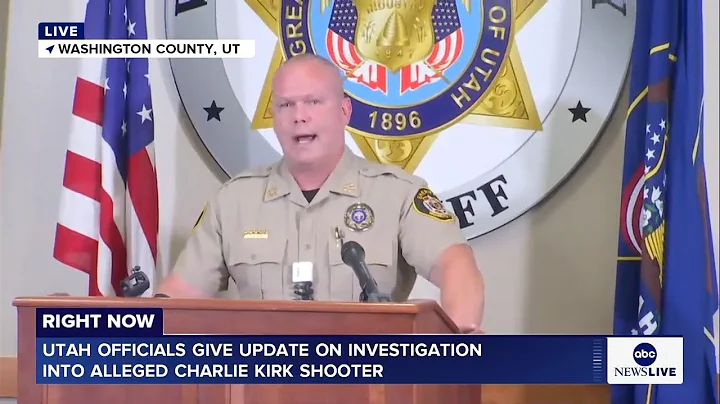 LIVE: Utah officials give update on investigation into alleged Charlie Kirk shooter