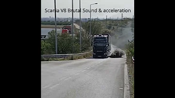 Euro 0 Scania V8 Brutal Acceleration And Loud Sound 