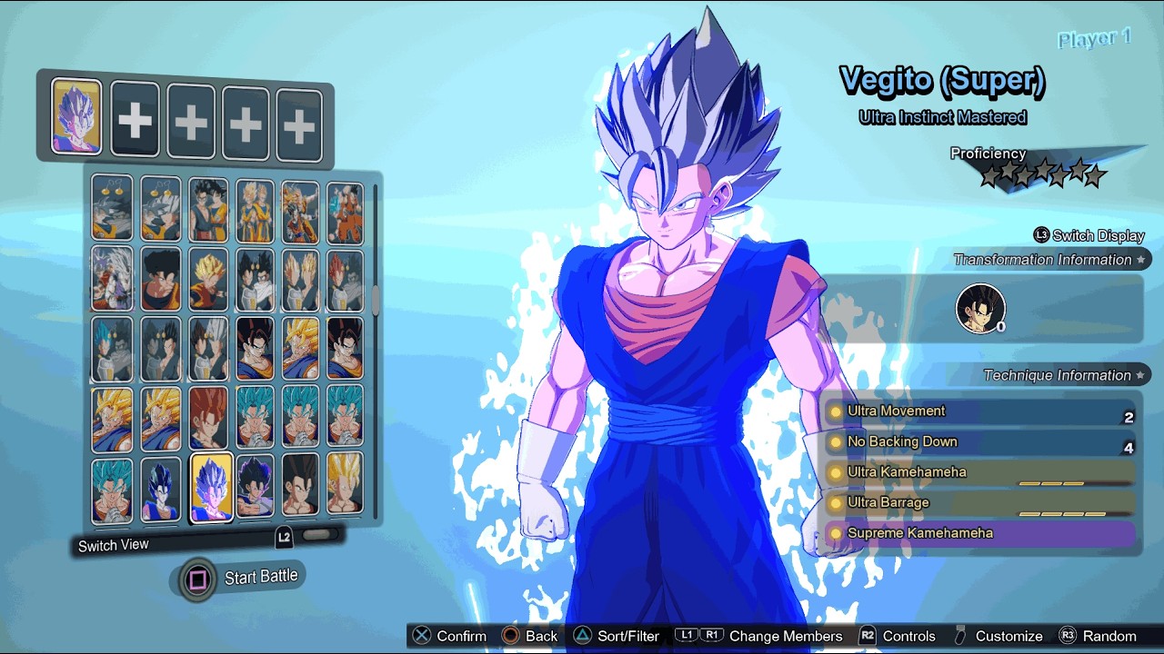 Dragon Ball Sparking Zero - Vegito Ultra Instinct VS Black Vegito SSJ Rose