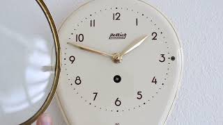 SOLD! HETTICH Wall Clock KITCHEN Timer Mid Century Vintage 1950s Ceramic Glass Germany