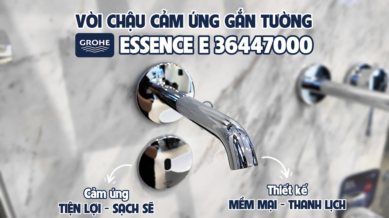 Vòi chậu cảm ứng gắn tường dùng pin Essence E GROHE 36447000