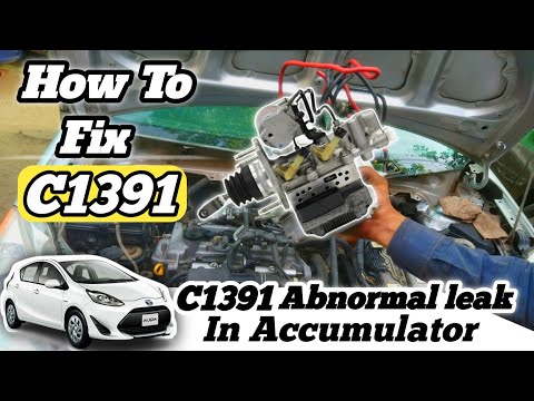 How To Fix c1391 toyota aqua || c1391 abnormal leak in accumulator related problem & solutions