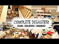 COMPLETE DISASTER CLEANING MOTIVATION! CLEAN + DECLUTTER + ORGANIZE! TWO DAY CLEANING VIDE! KONMARI