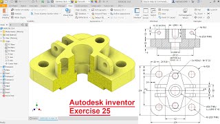 Autodesk Inventor Tutorial Exercise 25Tapped Hole