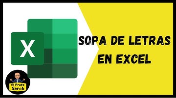Como hacer una Sopa de letras en excel