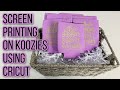 How to Screen Print on Koozies With Vinyl and Your Cricut | DIY Wedding Koozies