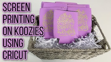 How to Screen Print on Koozies With Vinyl and Your Cricut | DIY Wedding Koozies