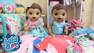 BABY ALIVE GÊMEOS LAURINHA E FELIPINHO MOSTRANDO COLEÇÃO DE BIQUINIS E SUNGAS