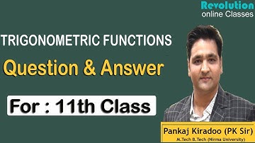 Trigonometric Function Part-2 for11th students | CBSE&RBSE|Maths by pankaj sir| Revolution Institute