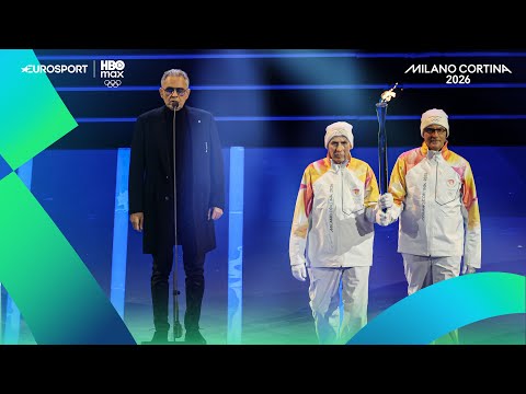 Video Che emozione! BOCELLI accompagna il viaggio della torcia con BERGOMI e BARESI | #MilanoCortina2026