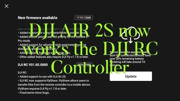 The DJI Air 2s is now compatible the DJI RC Controller (Firmware update 10-26-2022)