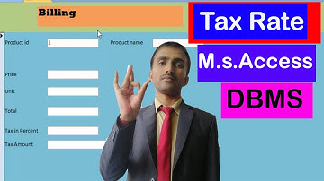 Tax calculation software in microsoft access using text box in hindi and english