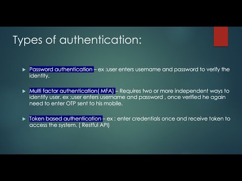 Video: Wat zijn authenticatietypes?