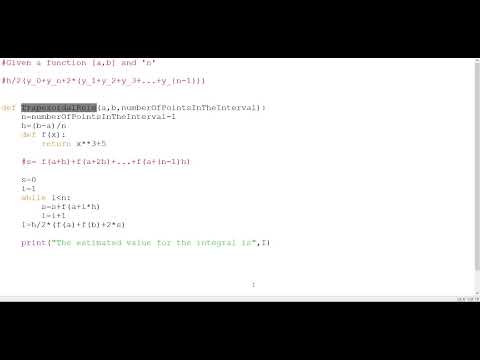 Trapezoidal Rule and Sympsons 1/3 Rule- Python Program - YouTube