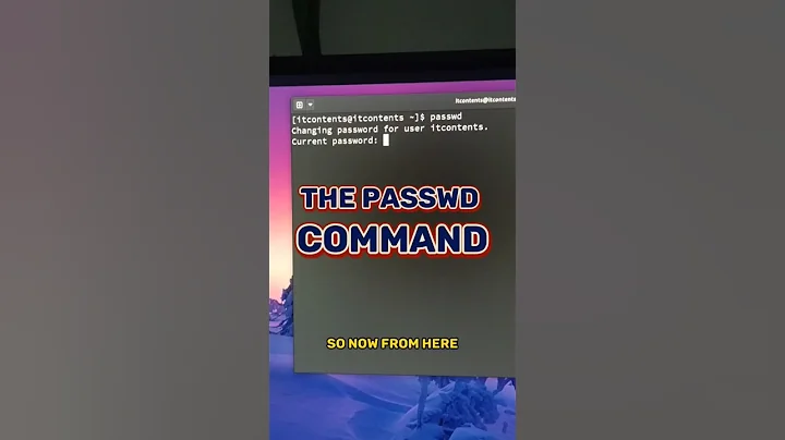 Changing User Password in linux (60s)