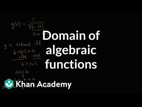 Video: Hvordan finder man domænet for en algebraisk funktion?
