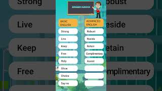 Basic English vs Advanced English - Stop using easy words #viralenglishschool🏪 #english #vocabulary