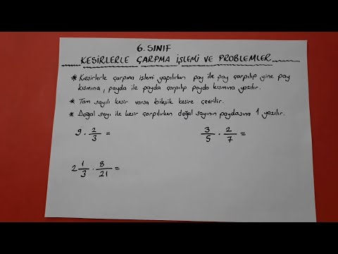 6.sınıf kesirlerle çarpma işlemi ve problemler @Bulbulogretmen #6sınıf #matematik #kesir #kesirler