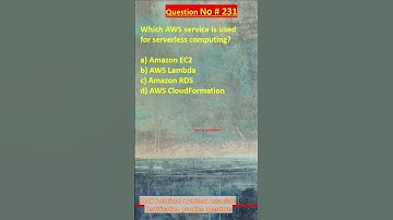 Question No. 231 | AWS Solutions Architect Associate Certification Practice Questions | #aws #shorts