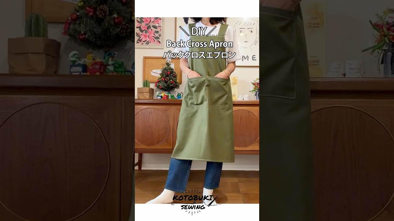 How to make a back cross apron without a pattern - YouTube