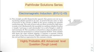 Pathfinder | Electromagnetic Induction| Build Up your Understanding 43 | JEE Advanced | Olympiad