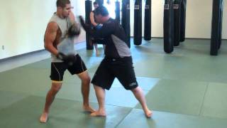 Brian sparing with Sal Round 1