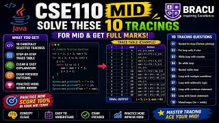 CSE110 MID || Solve these 10 Tracings for mid & get full marks || BRACU