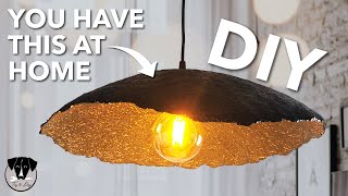 DIY PAPER MACHE LIGHT FIXTURE + HEMMA IKEA HACK