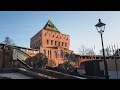 Нижний Новгород. Кремль во время заката. Вид на город с колокольни.