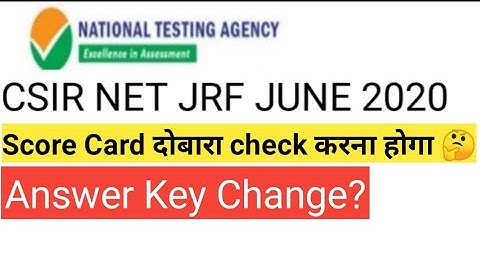 CSIR NET update |score card Change in CSIR NET  |public Notice CSIR NET JRF JUNE 2020|News for CSIR
