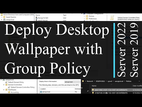 Deploy Desktop Background Wallpaper using Group Policy (GPO) - Windows Server 2022 / 2019