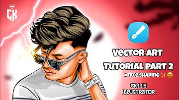 Vector Art tutorial part 2 #faceshading 🖌 ( infinite design ) ck115illustrator