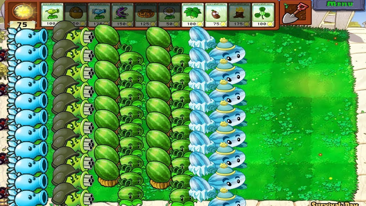 Plants vs Zombies Hack - TEAM WINTER MELON VS TEAM PEA PVZ VS ZOMBIES 