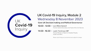UK Covid-19 Inquiry - Module 2 Hearing PM - 8 November 2023
